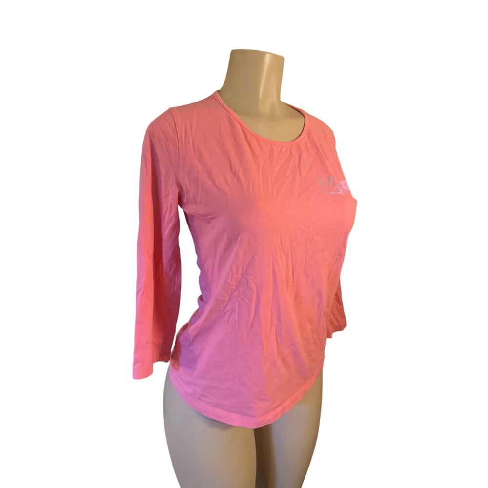 Women US-8 Saint James Pink Stretch Cotton Tee Shirt Blouse Top Graphic Print